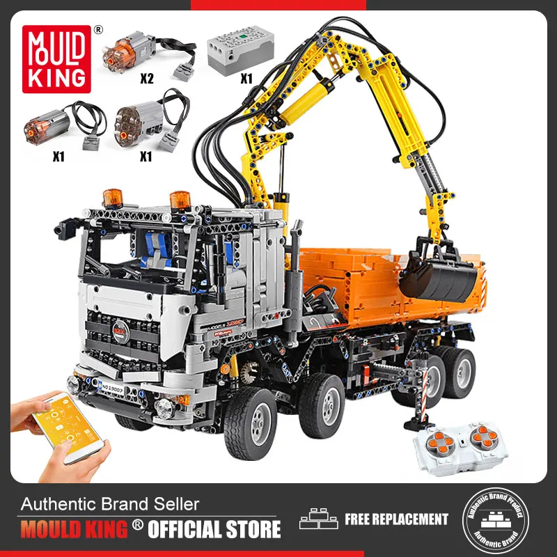Mold King 19007 Kit Di Costruzione Tecnica App Telecomando Motorizzato Arocs Truck 3245 Blocchi Moc Bricks Giocattoli Per Bambini Regalo Di Compleanno