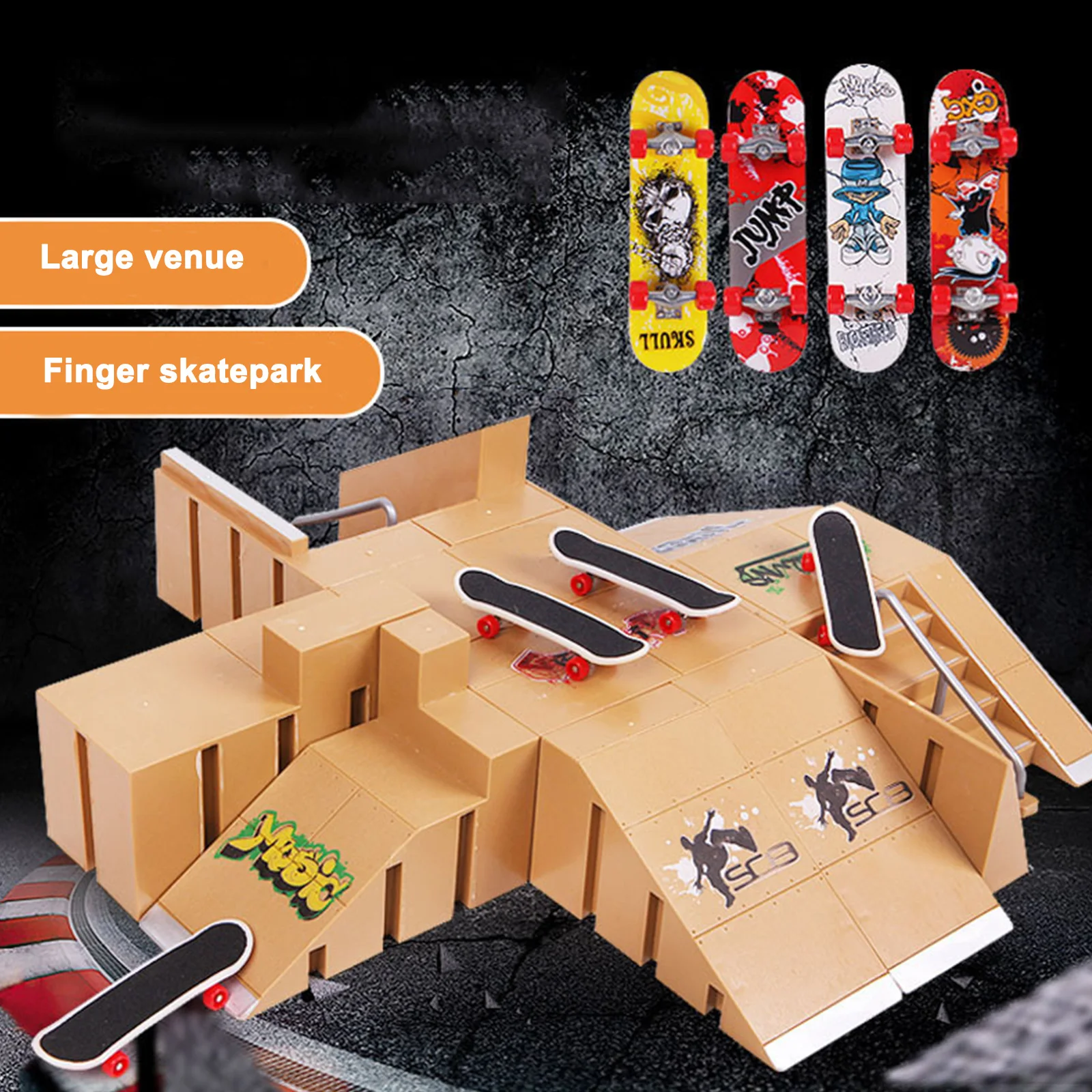 Finger Skateboards Skate Park Fai Da Te Mini Park Rampa Parti Per Tech Practice Deck Platform Giocattoli Educativi Per Bambini Regalo Per Bambini