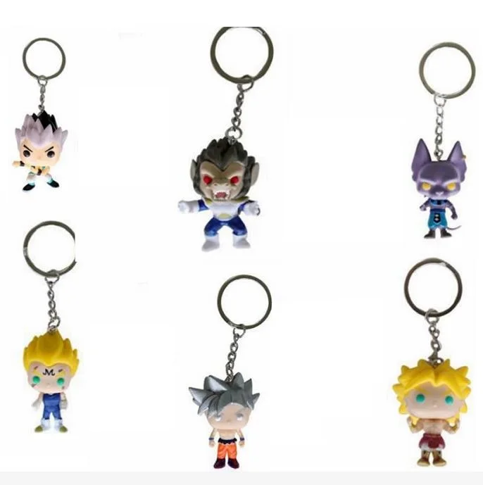 Funko Giapponese Amine Dragon Ball Gotenks Beerus Vegeta Wukong Portachiavi Collezione Modello Giocattoli Per Bambini Regalo Pop
