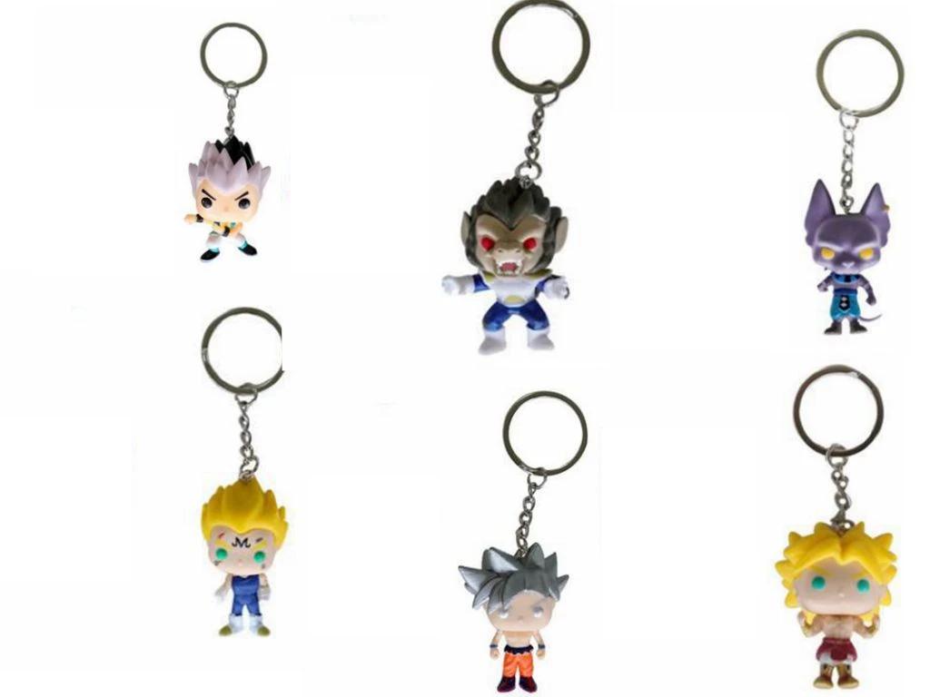 Funko Pop Japan Amine Dragon Ball Gotenks Beerus Vegeta Wukong Keychain Collection Model Toys For Kid Gift Pop