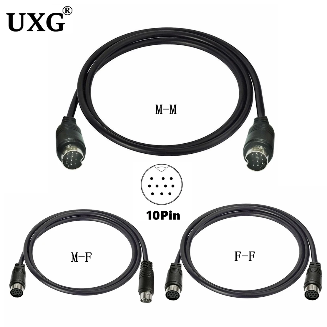 Mini Din 10 Pin Femmina A 10 Pin Maschio M/F Cavo Di Ingresso Audio Compatibile Con Ricevitore Tv Monitor Proiettore Ricevitore Audio Video