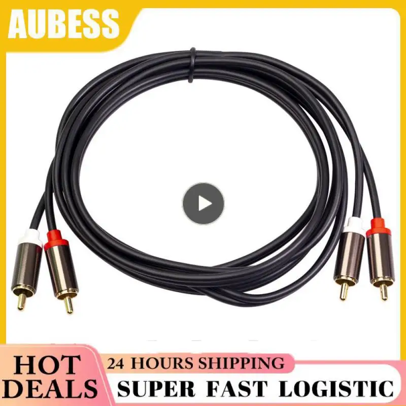 Cavo Audio Da 1 ~ 10 Pezzi A 2 Rca Maschio A Maschio Cavo Audio Rca Placcato In Oro 1/1, 8/3/5 M Per Home Theater Amplificatore Tv Dvd Cd Soundbox