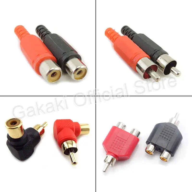 Connettore Maschio Rca Spina Convertitore Jack Femmina Adattatore Convertitore Audio E Video Av M/F