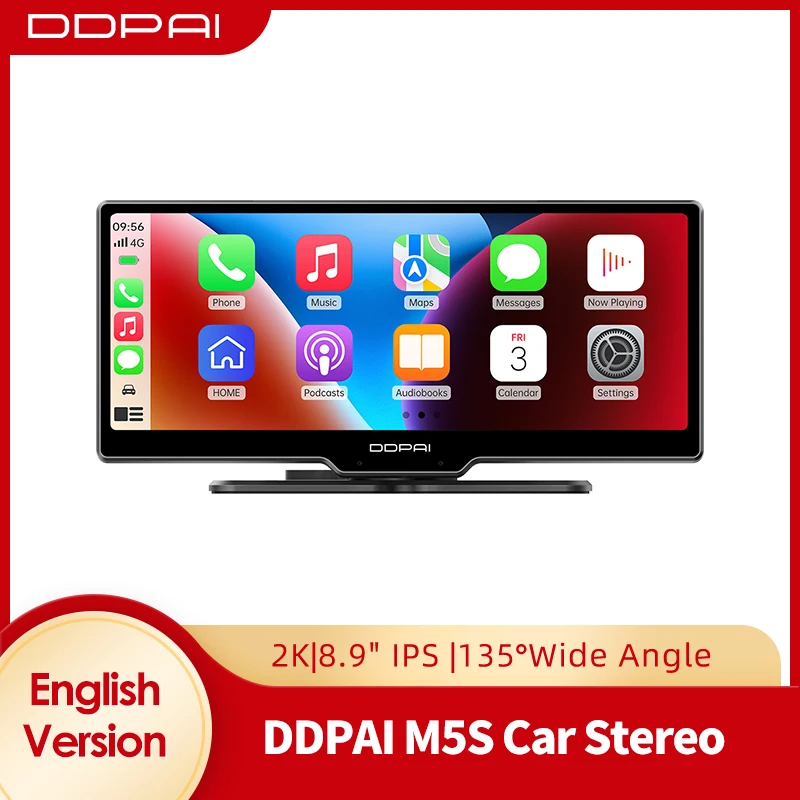 Ddpai M5S Dash Cam 2K Dual Car Camera Ddpai M5S Car Dvr Fino A 256G Storage 8.9 Pollici