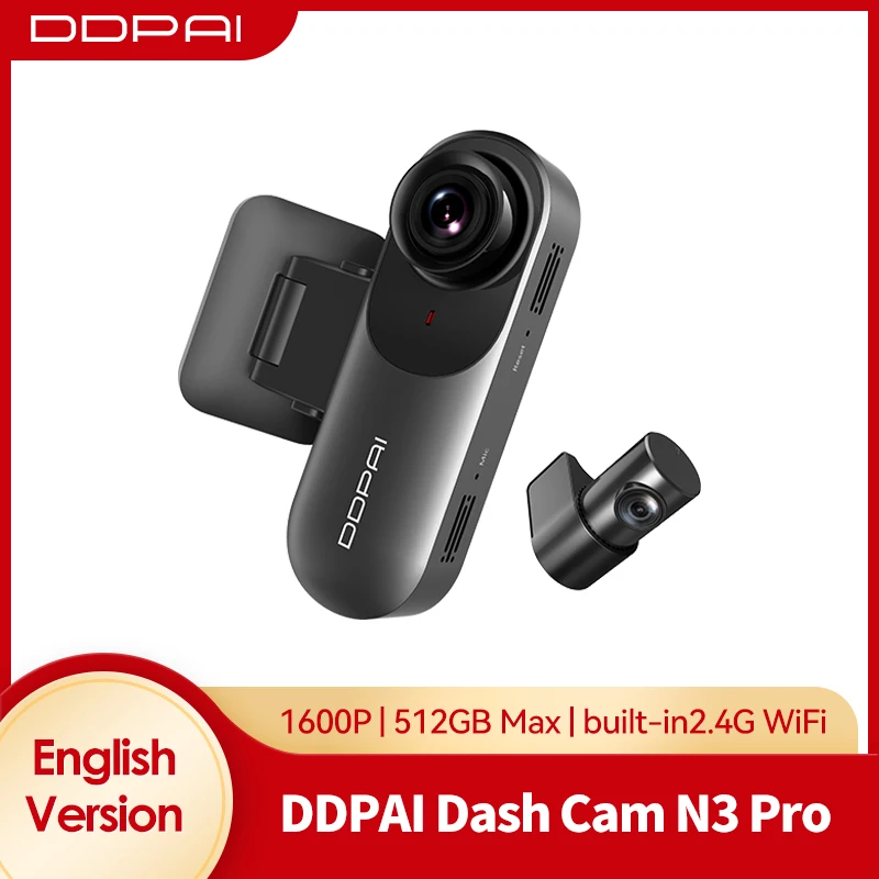 Ddpai Dash Camera Mola N3 Pro Driving Vehicle Cam Wifi Smart Connect Registratore Per Auto 1600P Hd