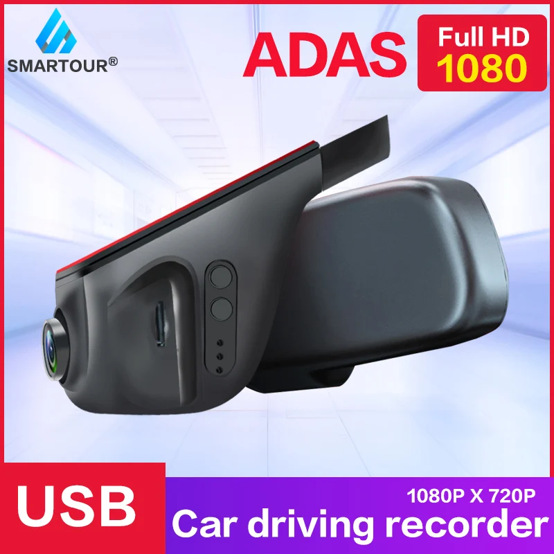 Smartour Adas Car Android Usb Pro 1080P Hd Hidden Night Vision Car Dvr Videocamera Grandangolare Dash Cam Drive Dashcam