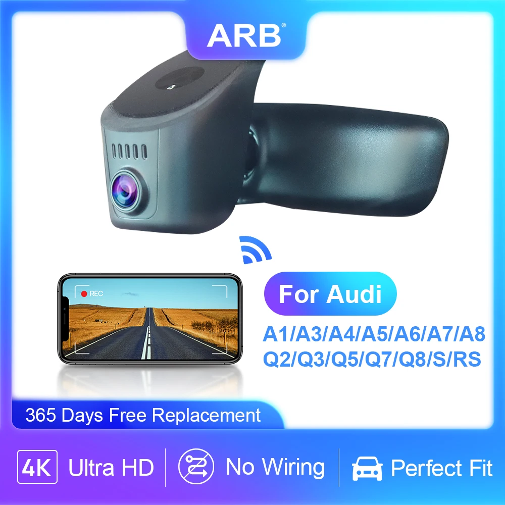 Dash Cam Per Audi A1 A3 A4 A5 A6 A7 A8 Q2 Q3 Q5 Q7 Q8 Tt Rs S Da 2013 A 2024,Arb 4K Dashcam Dash Camera Per Audi,Dvr In Auto