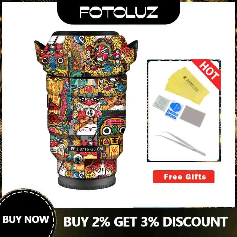 Sony Fe 16-35Mm F/2.8 Gm Obiettivo Skin Camera Lens Protector Skin Camera Film Accessori Sony Adesivo Decal Coat Wrap Cover