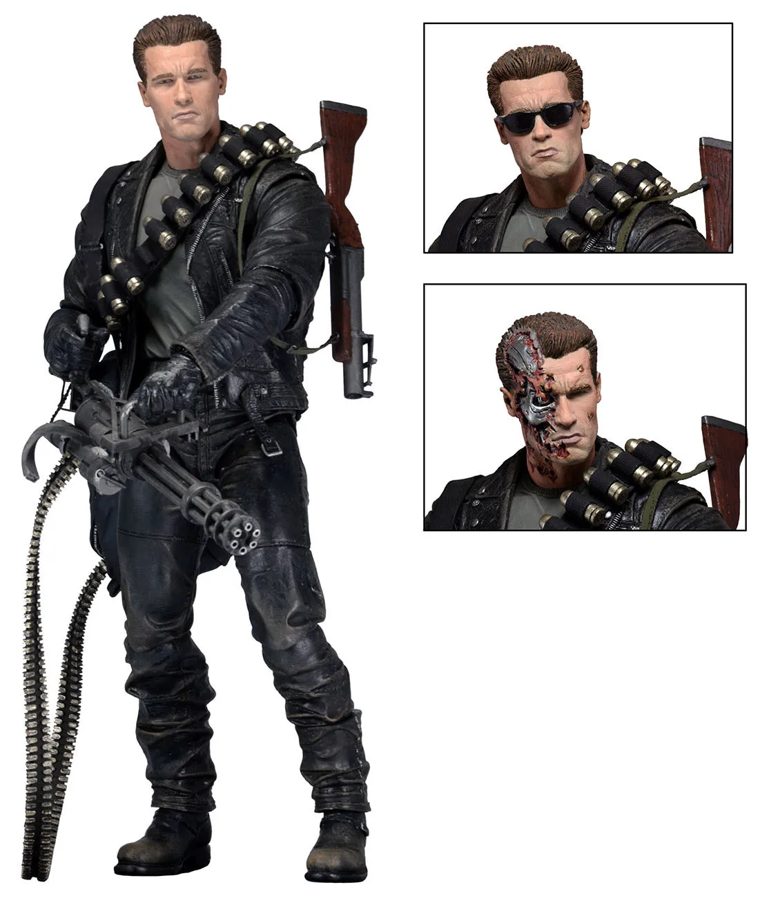 Neca T800 The Terminator Heavy Machine Gun Schwarzenegger Deluxe Edition Pvc Action Figure Toy 18Cm