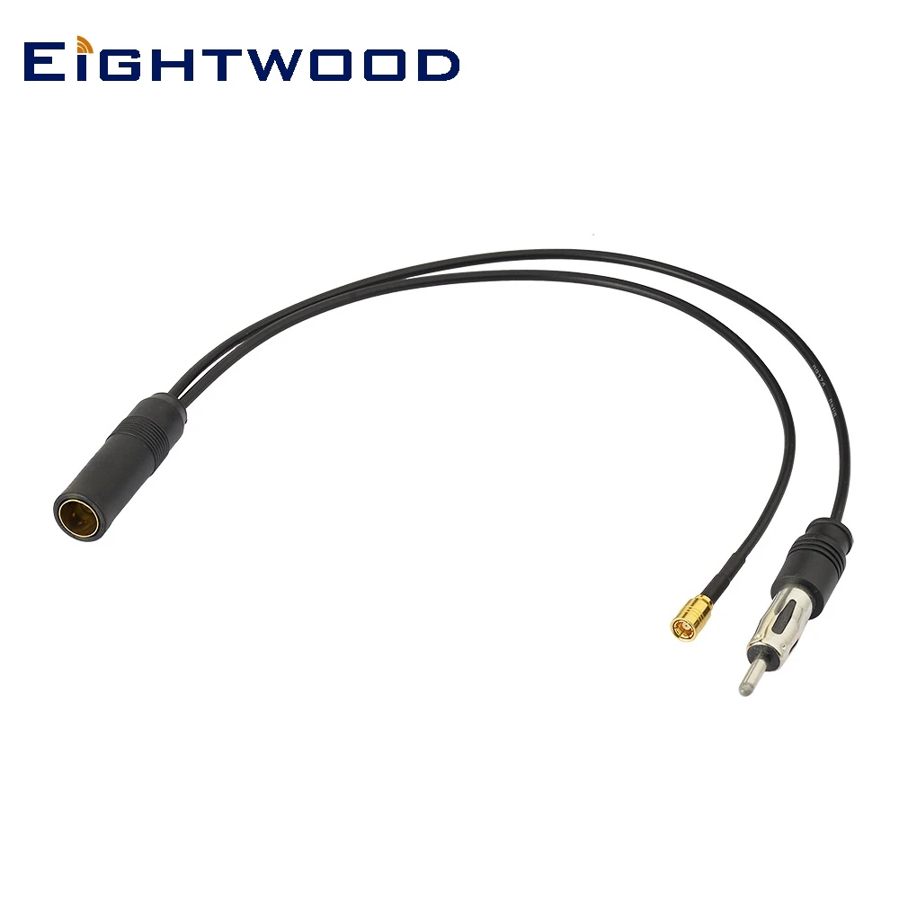 Eightwood Dab Car Antenna Splitter Smb Din Femmina Pigtail Rg174 Cable30Cm Per Am/Fm Dab + Radio Pioneer Clarion Kenwood Alpine Jvc