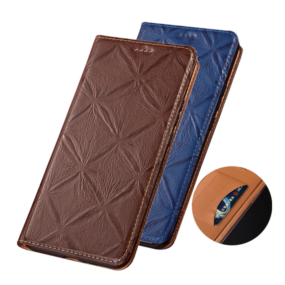 Custodia Per Cellulare A Libro Magnetico In Pelle Di Mucca Per Samsung Galaxy Grand Max/Samsung Galaxy Grand 3