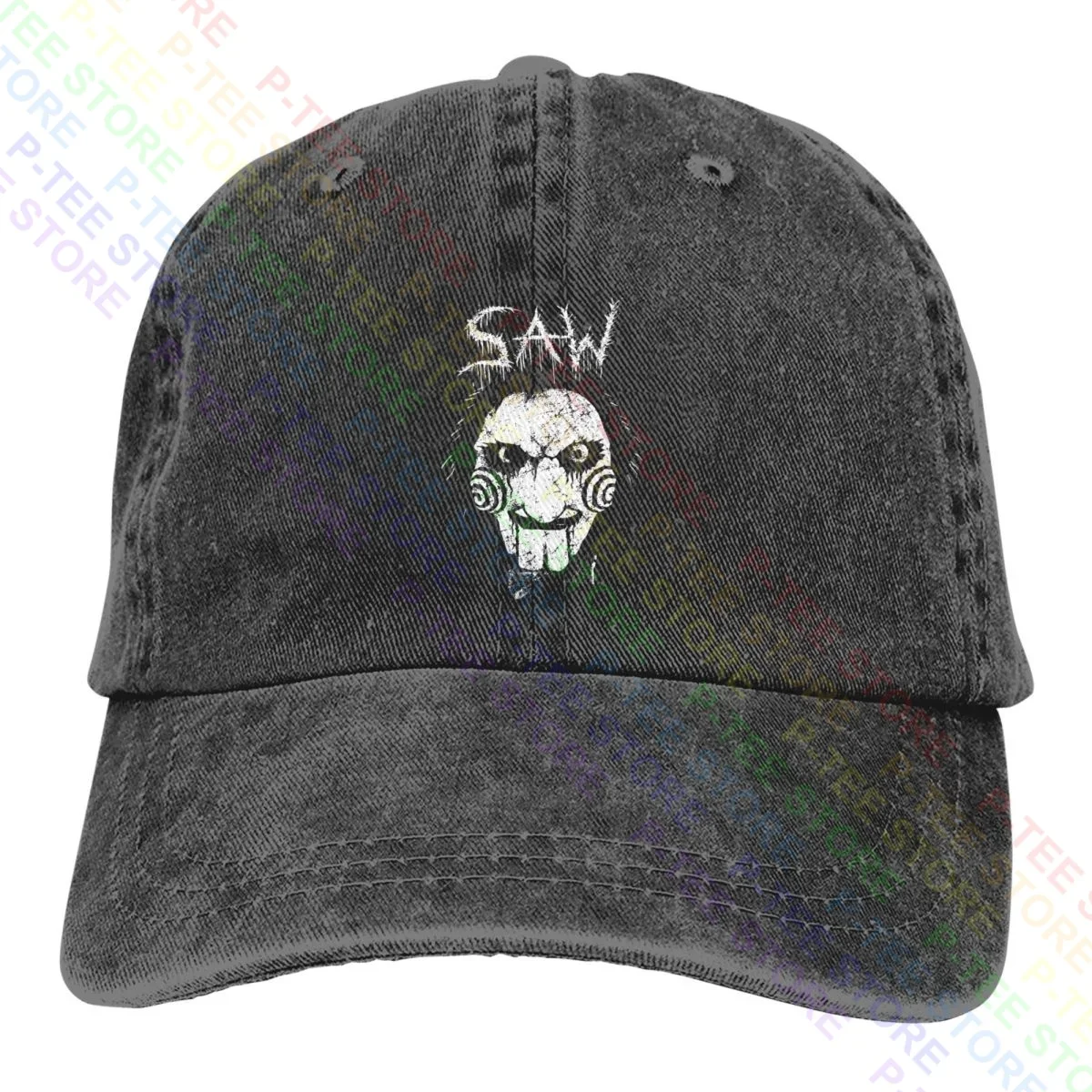 Saw Jigsaw Black Metal Billy The Puppet Gothic Punk Horror Movies Washed Denim Baseball Cap Trucker Hats Best