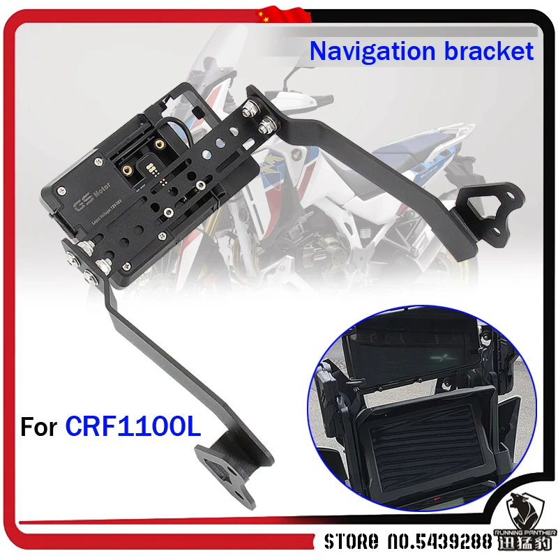 Motorcycle Accessories For Honda Crf 1100L Africa Twin Adventure Sports Crf1100L Stand Holder Phone Gps Navigaton Plate Bracket