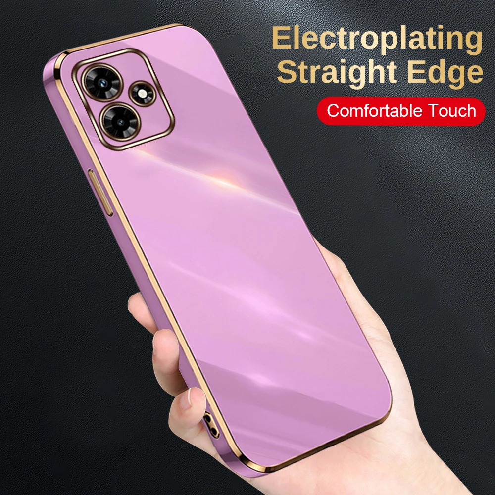 Cover Morbida In Tpu Galvanica Con Bordo Dritto Di Lusso Per Infinix Hot 30 30I Custodia Protettiva Per Fotocamera Infiniti Hot 30 I Hot30 Play 4G 202
