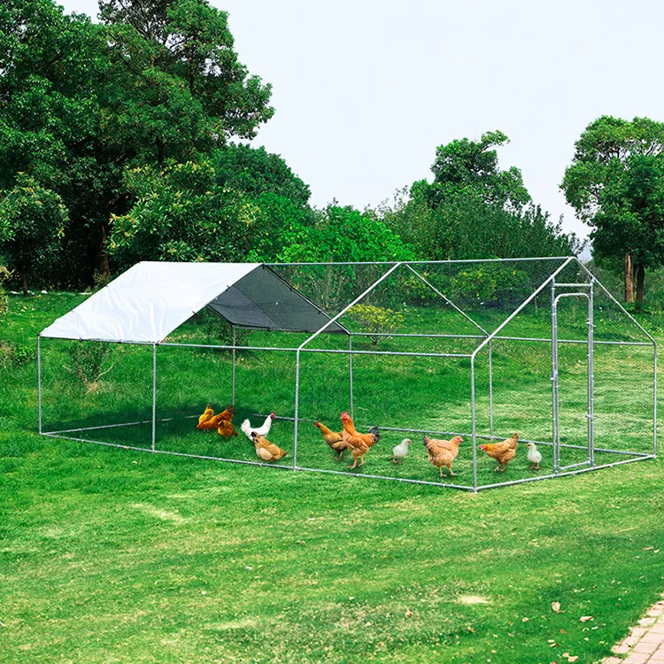 Usa In Magazzino 20 * 10Ft Outdoor Ampio Pollaio In Metallo Zincato Grande Pollaio In Acciaio Per Galline