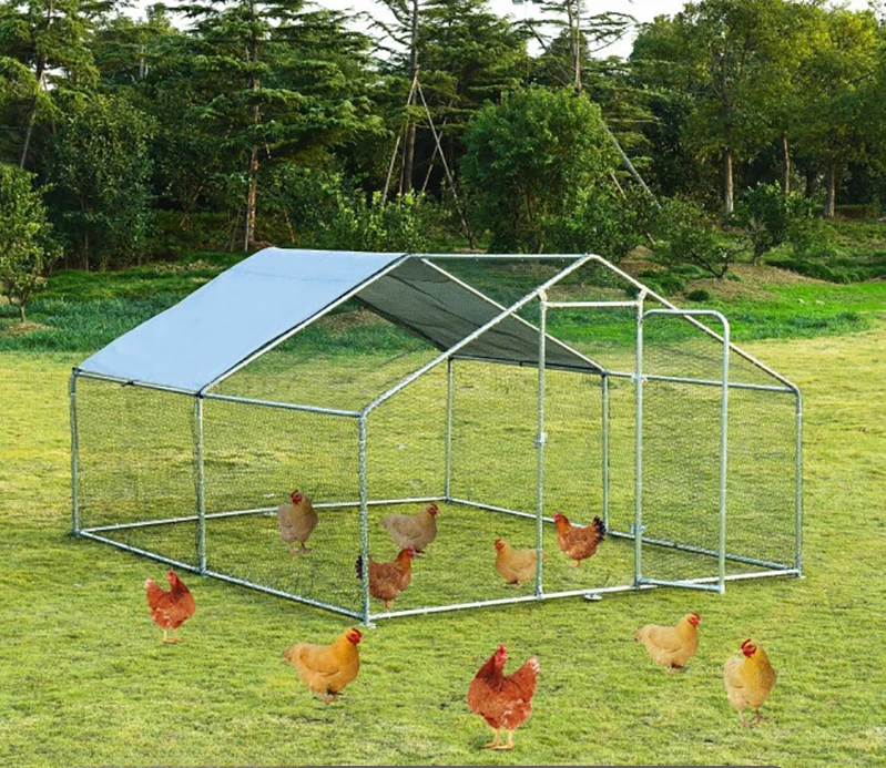 Grande Passeggiata In Gabbia Ombreggiante Pollaio Con Copertura Del Tetto Anatre Di Coniglio Pollaio Pollaio Grandi Gabbie In Metallo Pollaio