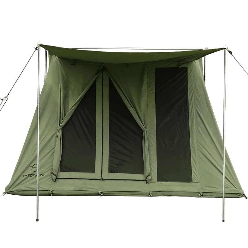 Nuovo Arrivo Glamping Impermeabile Cotone Tenda Di Tela Primavera Tenda Da Campeggio All'Aperto