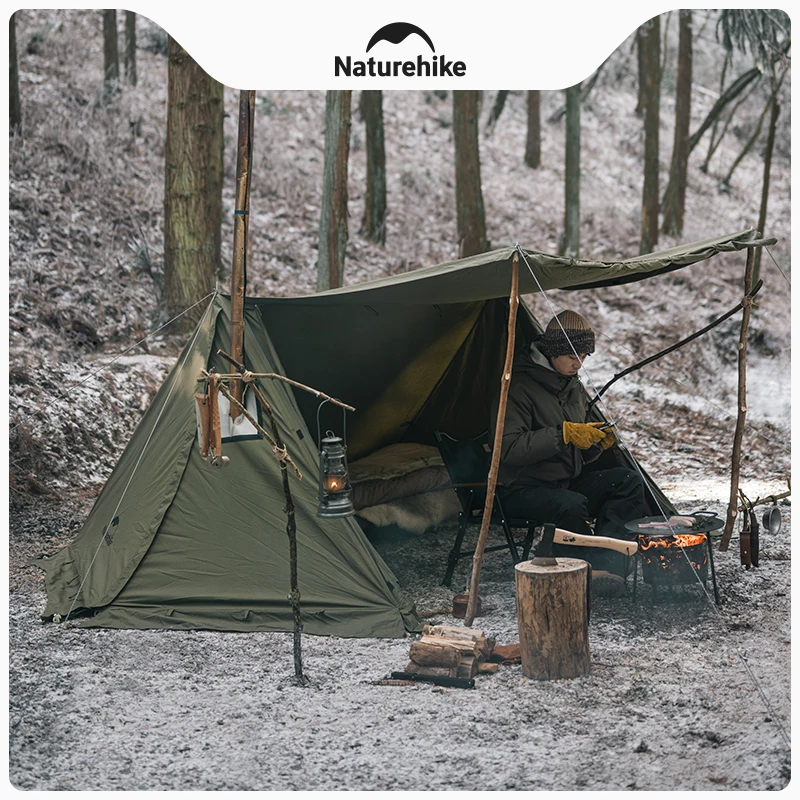 Naturehike Ares Army Single Tent Tc Cotton Ridge Tent Outdoor Camping Escursionismo Survival Shelter Glamping Camino Large Space 5.8Kg