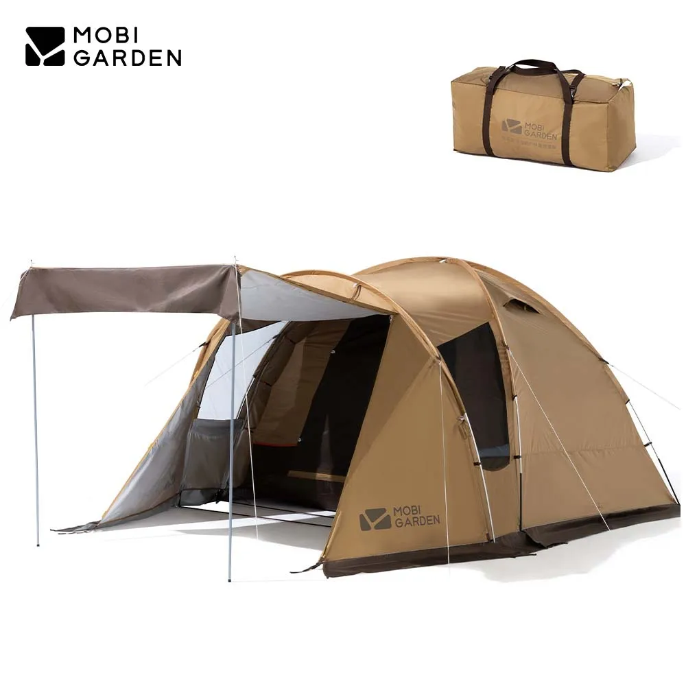 Mobi Garden Camping Tent Oxford Waterproof Big Space Family Glamping Tent 4 Person Outdoor Beachtenda Da Campeggio Oxford Impermeabile Grande Spazio F