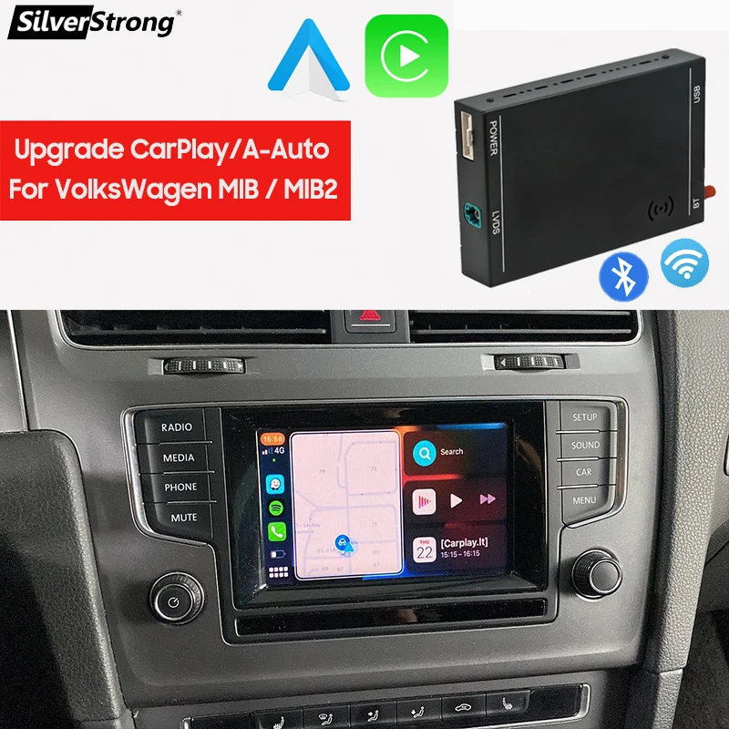 Silverstrong Wireless Carplay Retrofit Per Vw Golf 7 Mk7 Mib Mib2 Android Auto Apple Carplay Modulo Navigazione Mirror Link