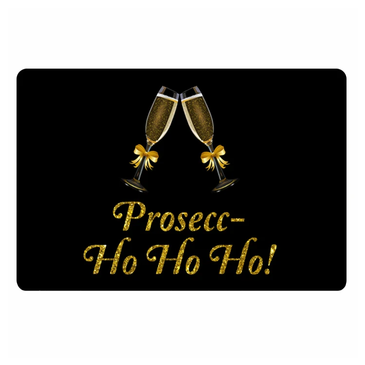 Divertente Prosecco Christmas Door Mat Novità Perseguc Ho Ho Ho Christmas Holiday Welcome Door Mat Tappeto Per Interni Per Esterni Ingresso Tappeto