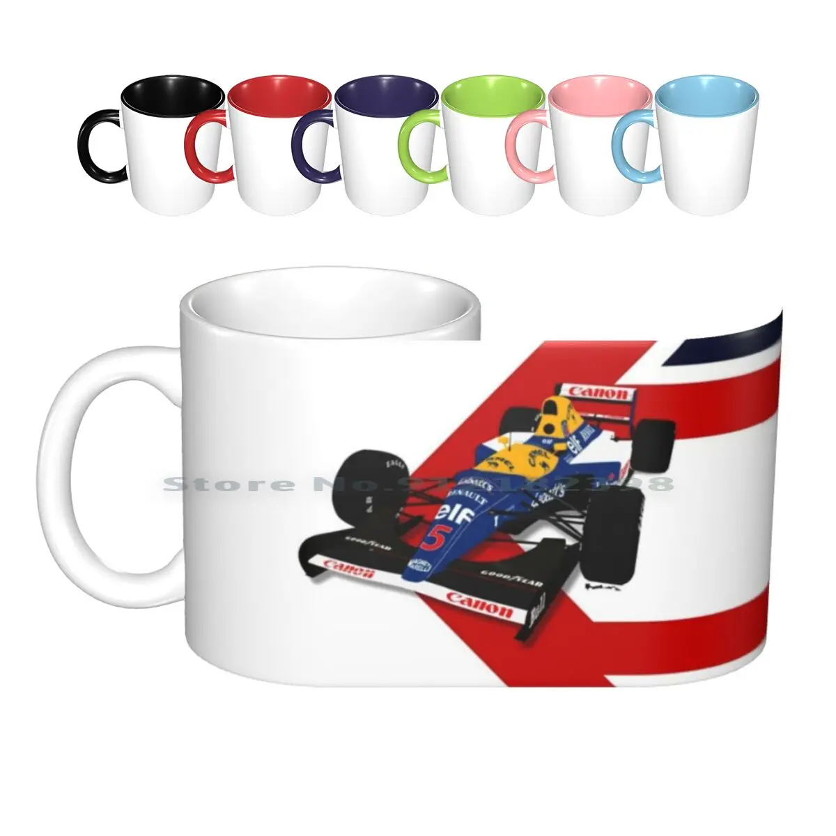 Nigel Mansell-Williams Fw14B Tazze In Ceramica Tazze Da Caffè Tazza Da Tè Al Latte Nigel Mansell Williams Grand Prix Auto Racing Motor Sport