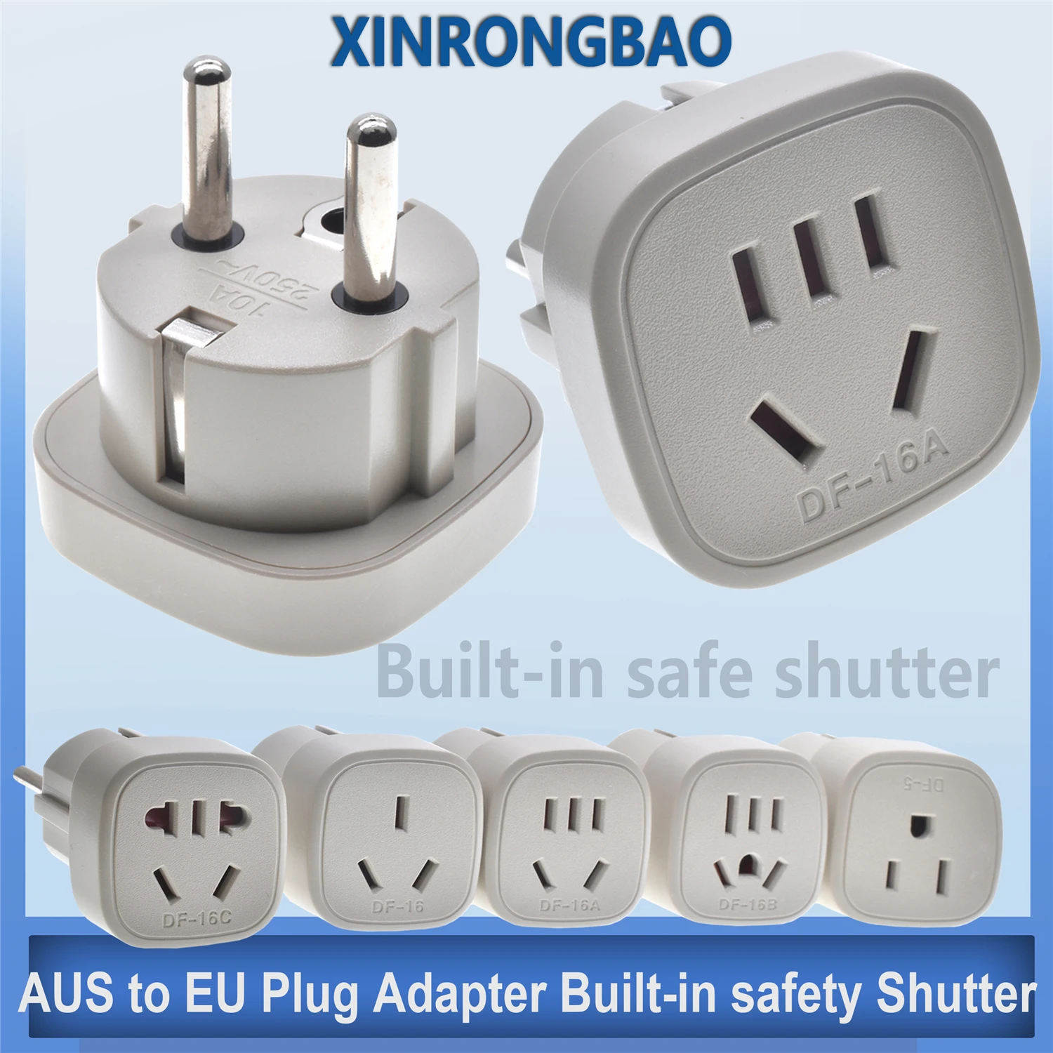 Us Au To Eu Plug Adapter Type-I Type-A To Type-F Power Converter Australia Cina A Schuko European Travel Francia Corea Russia