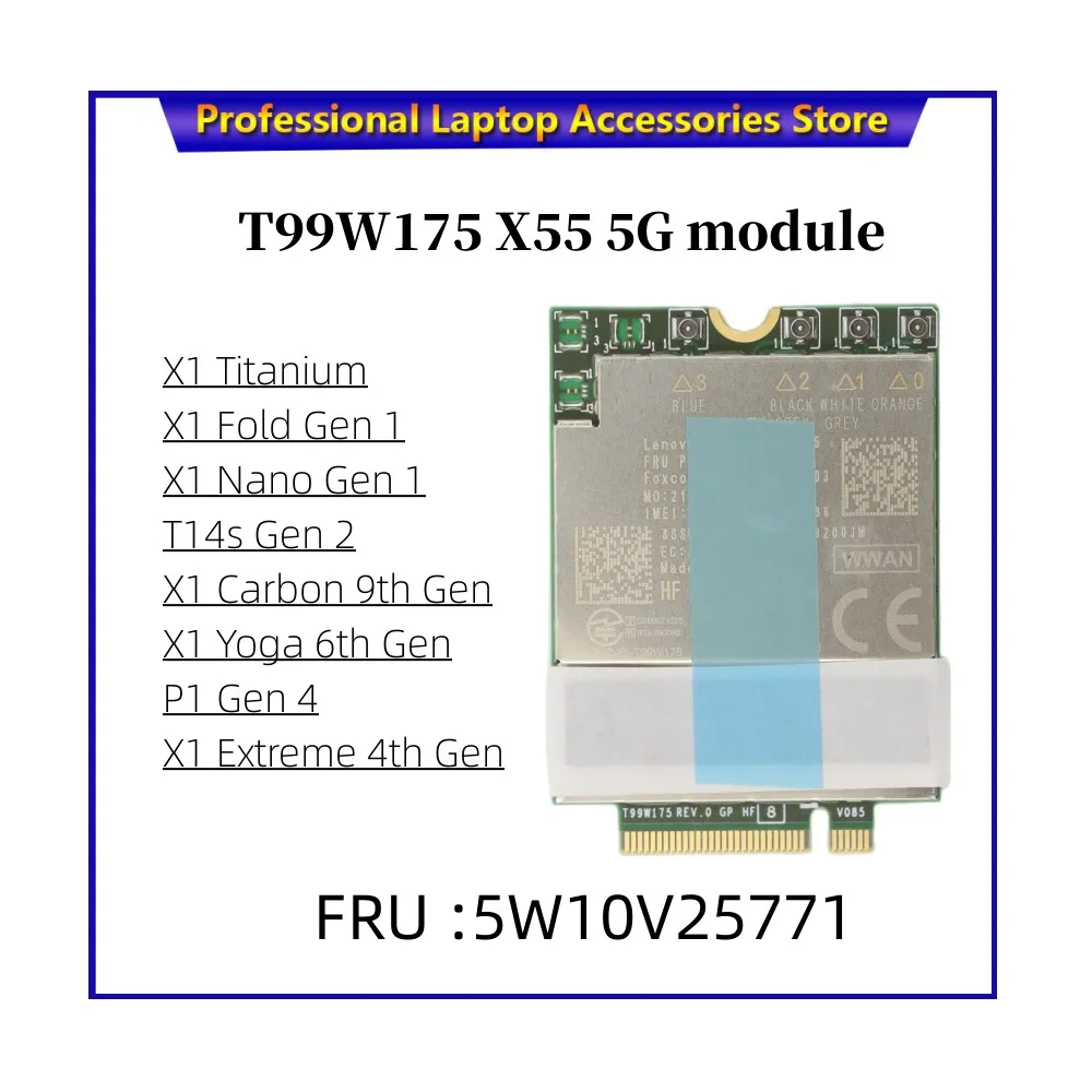 T99W175 X55 Modulo 5G Per Lenovo Thinkpad X1 Nano X1 Titanium X1 Fold Gen 1 T14S X1 Carbon 9Th X1 Yoga 6Th P1 Gen 4 Muslimate