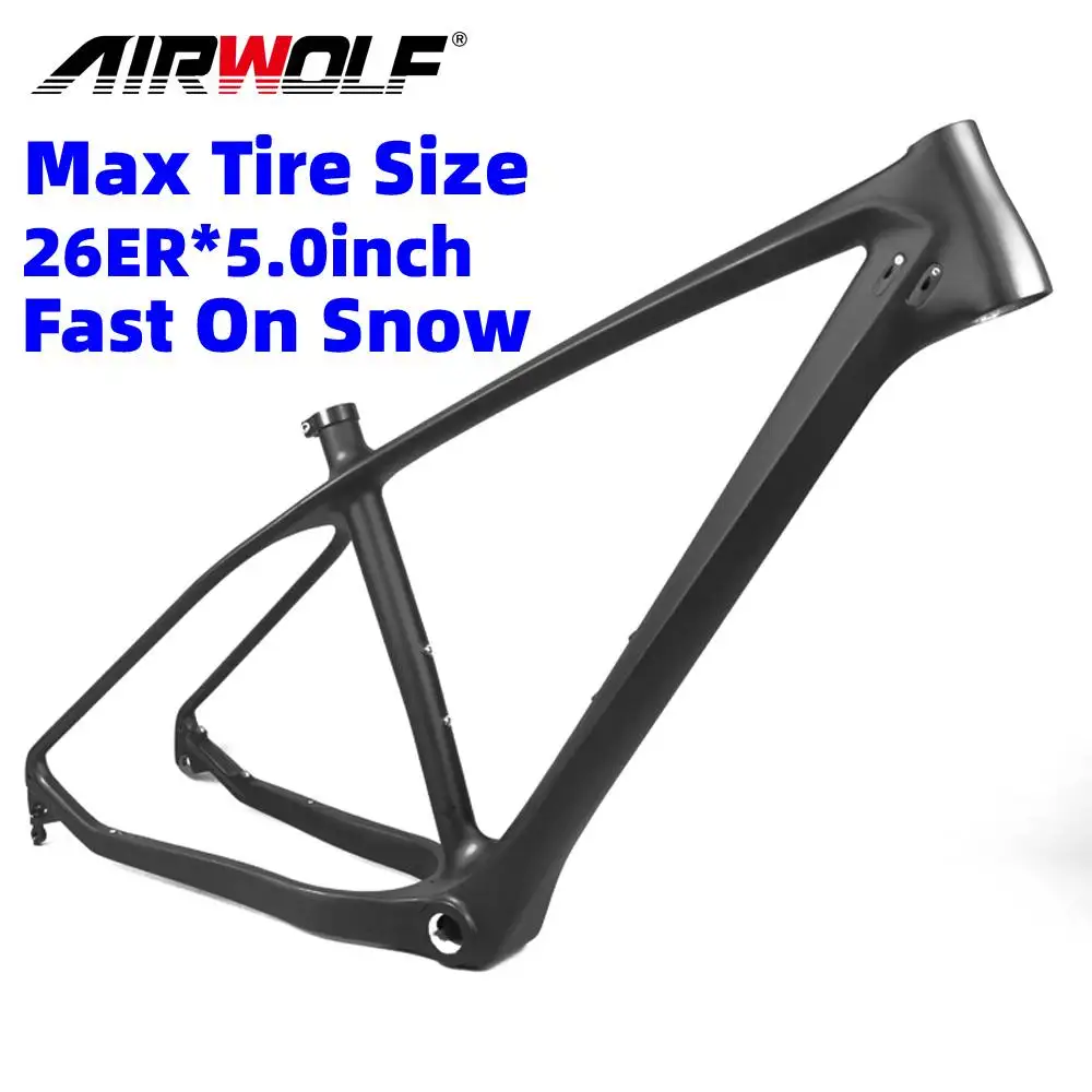 Telaio Per Bici Grasso In Carbonio Leggero 26Er * 5.0 Pollici Bsa Thru Axle 197*12Mm 150*15Mm Telaio Per Bicicletta Da Snowbike Mtb Carbon Fat Frame
