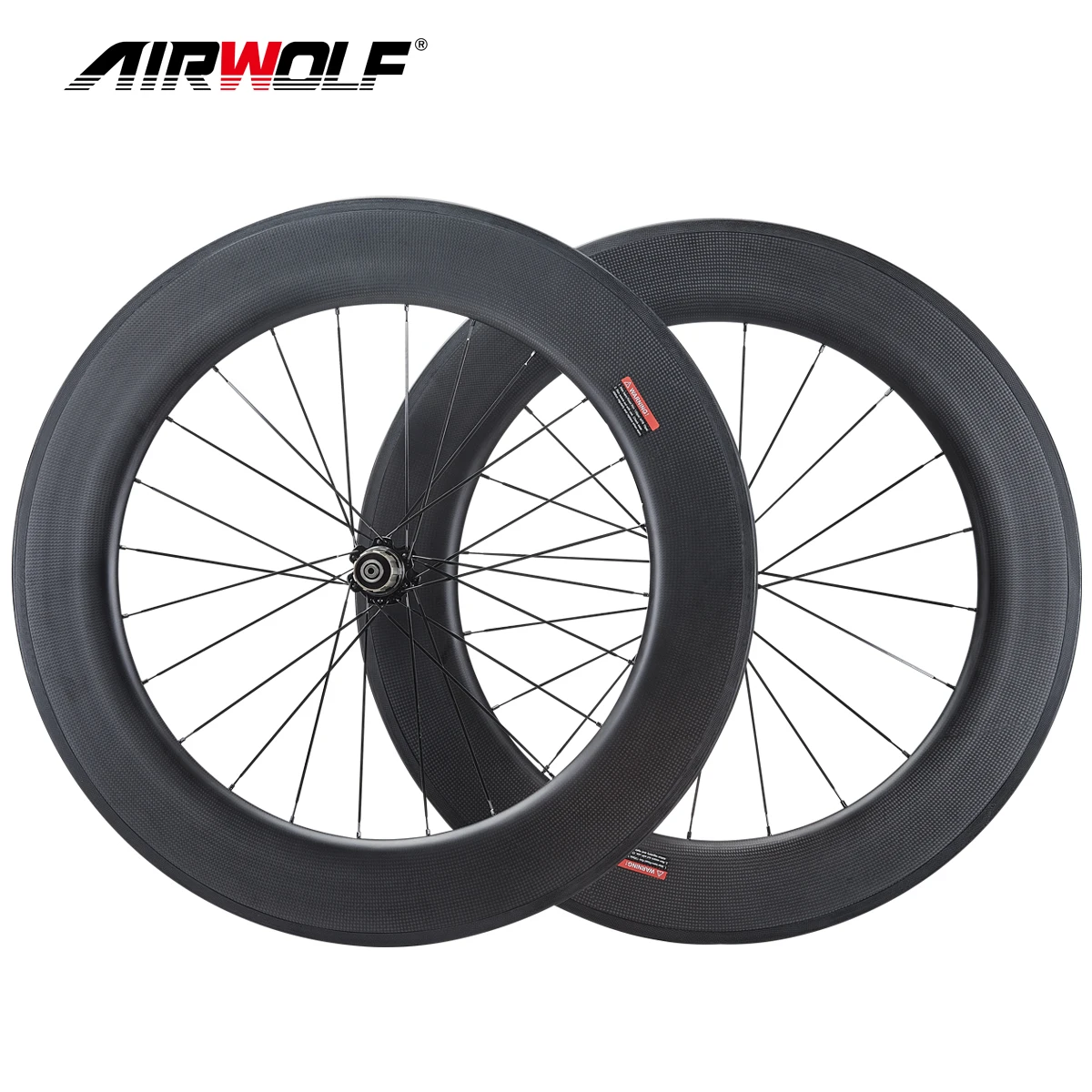 Ruote Per Bicicletta Airwolf-Carbon, Ruote Per Bici Da Strada, Ruote Per Trial O Triathlon, Copertoncino Da 88Mm, Raggi Cn, Mozzo 20H, 24H, 271
