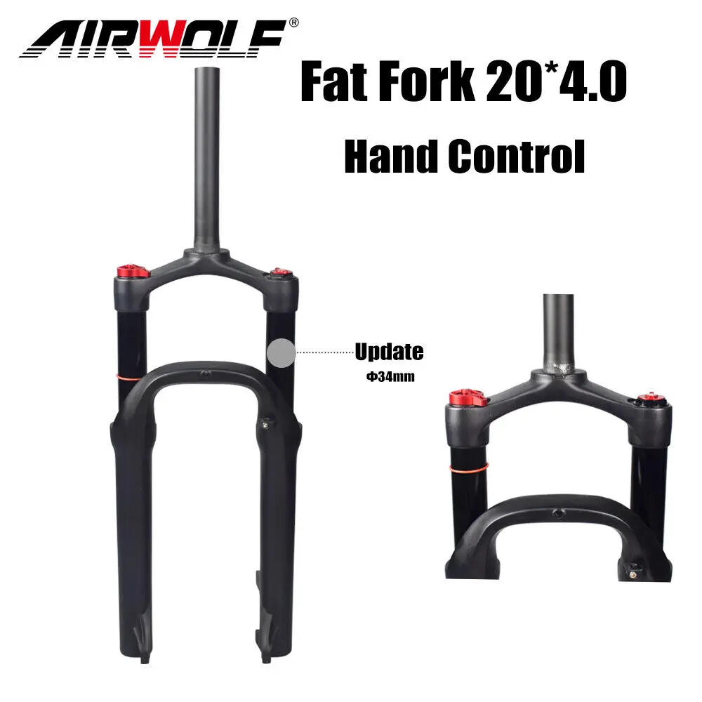 Airwolf Fat Bicycle Air Suspension Forks 20Er Snow Beach Mountain Bike Forcella 130Mm Travel
