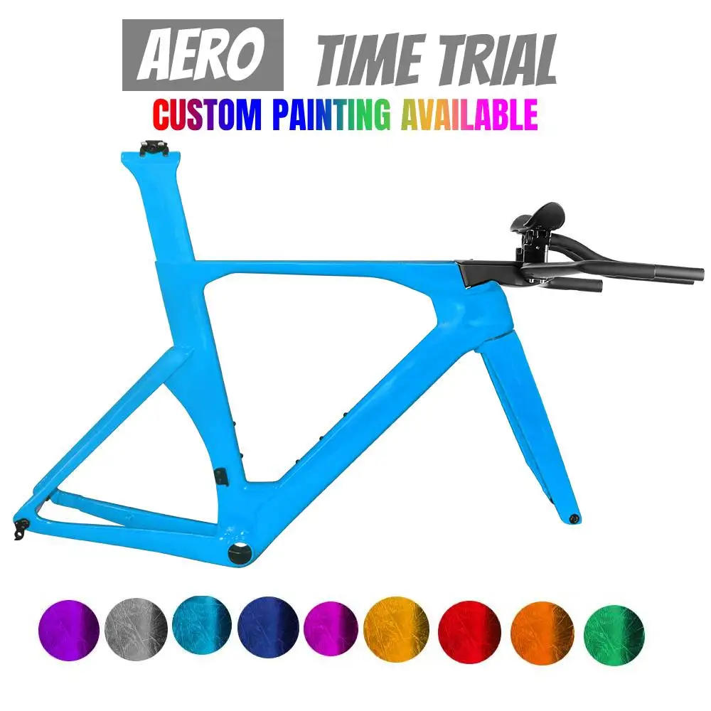 Airwolf Aero Full Carbon T1100 Tt Frame Di2 Racing Triathlon Bike Frameset Freno A Disco Bb386 Telaio Per Bicicletta A Prova Di Tempo 700 X28C