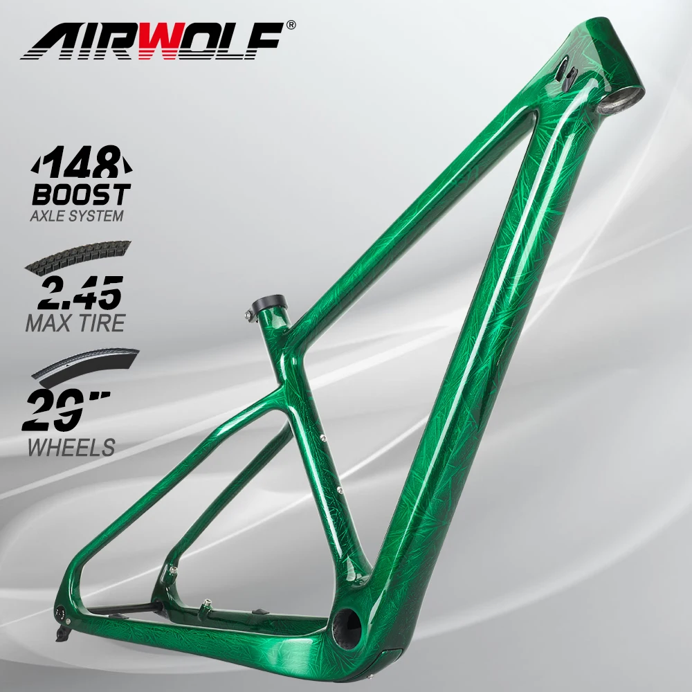Airwolf Mtb 29 Telaio In Carbonio Boost 148X12Mm Xc Hardtail Mountain Bike Frame Carbonio + Crystal Liquid Polymer T1000 Mtb Framework