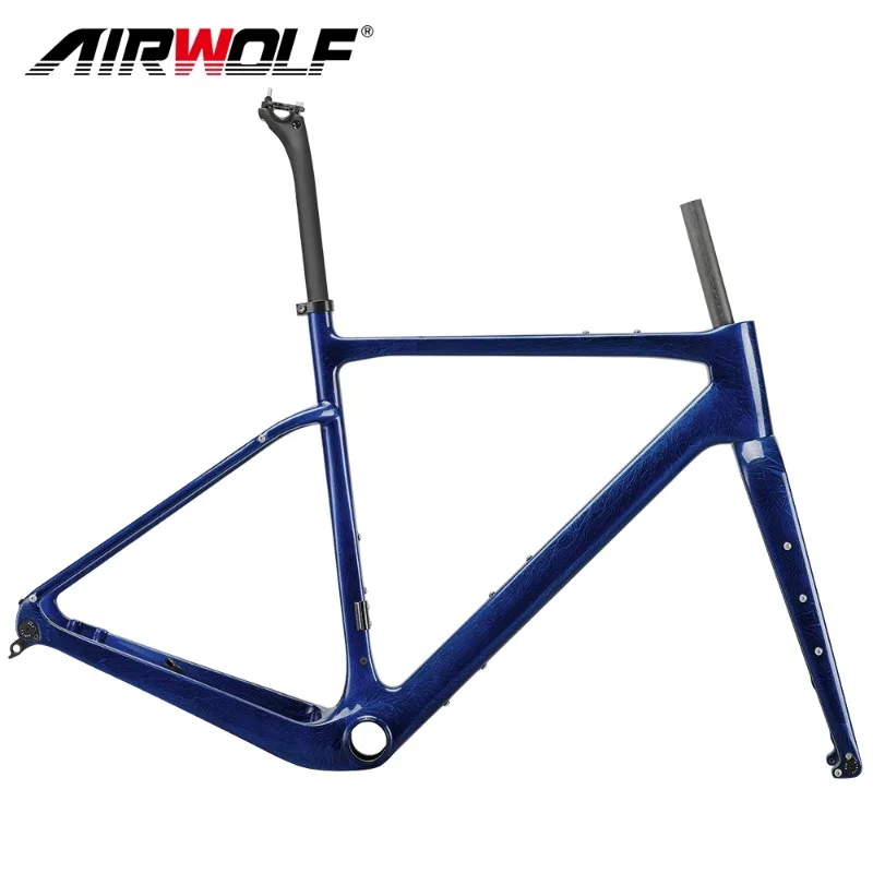 Airwolf T1100 Telaio Bici Full Carbon Telaio Da Strada Con Forcella Reggisella Bicicletta Telaio Bici Da Corsa 142*12Mm Freno A Disco Telaio Biciclett