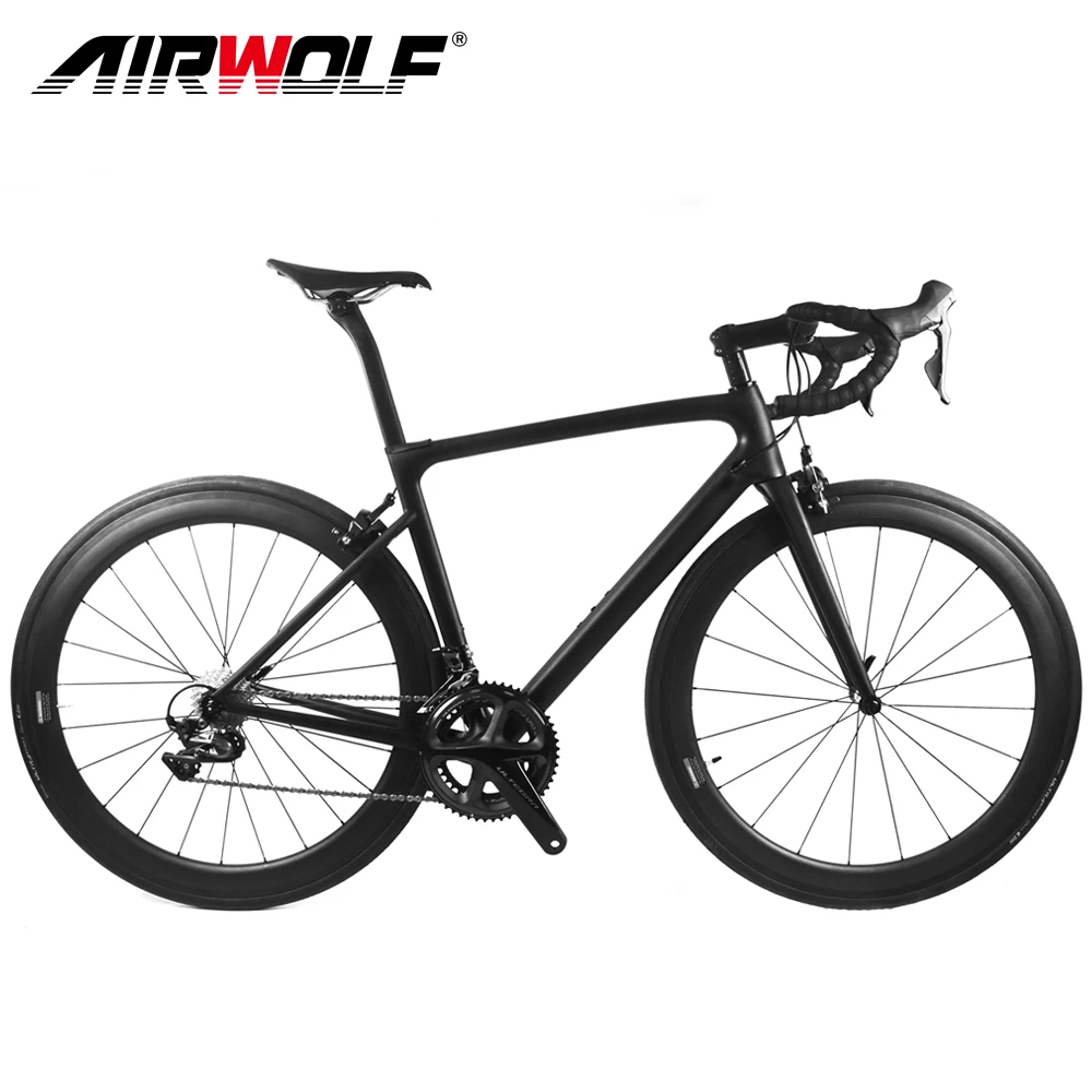 Bicicletta Da Strada In Carbonio Più Leggera V Brake Di2/Deragliatore Meccanico Sh1Mano R8000 R8050 Gruppo Bici Da Strada 7.4Kg 44 49 52 54 56 58Cm