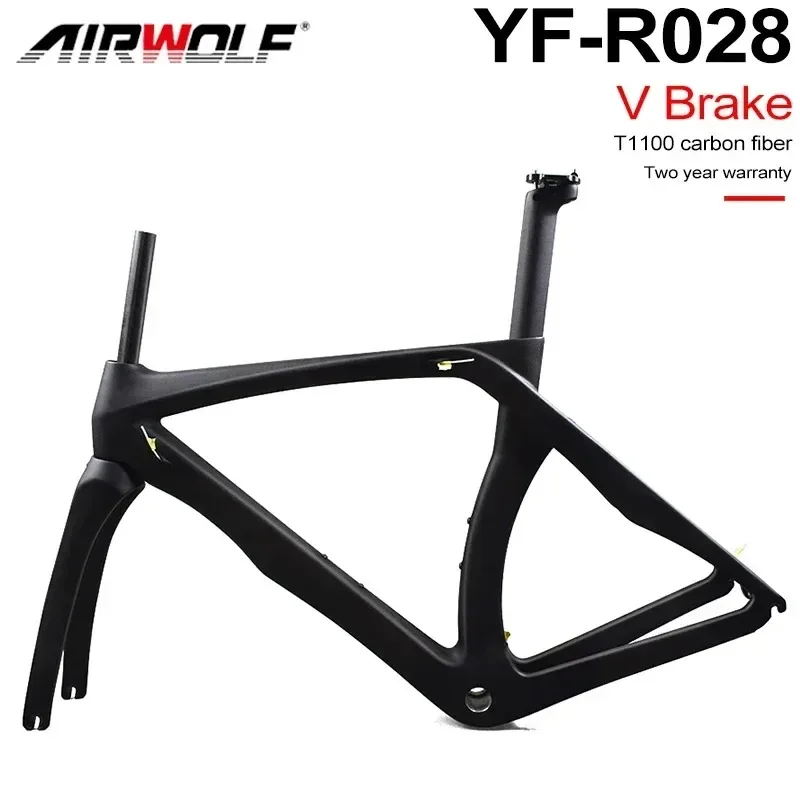 Airwolf T1100 Telaio Da Strada In Carbonio 130*9Mm Bsa Telaio Bici In Carbonio Bicicletta V Freno Frameset Bici Da Corsa Vendita Calda