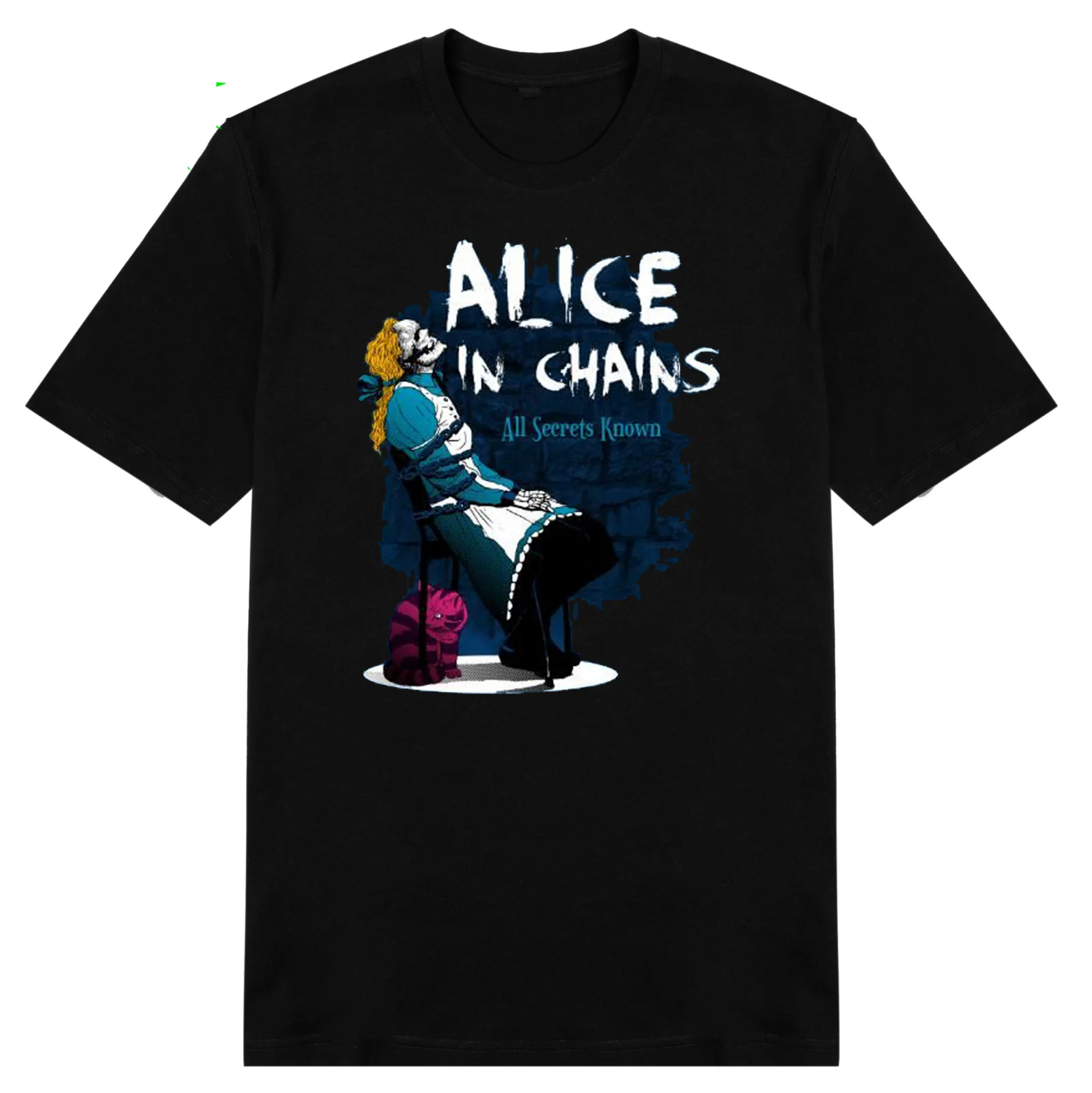 Alice In Catene All Seerets Noto Cotone Nero Unisex S 234Xl T Shirt H090