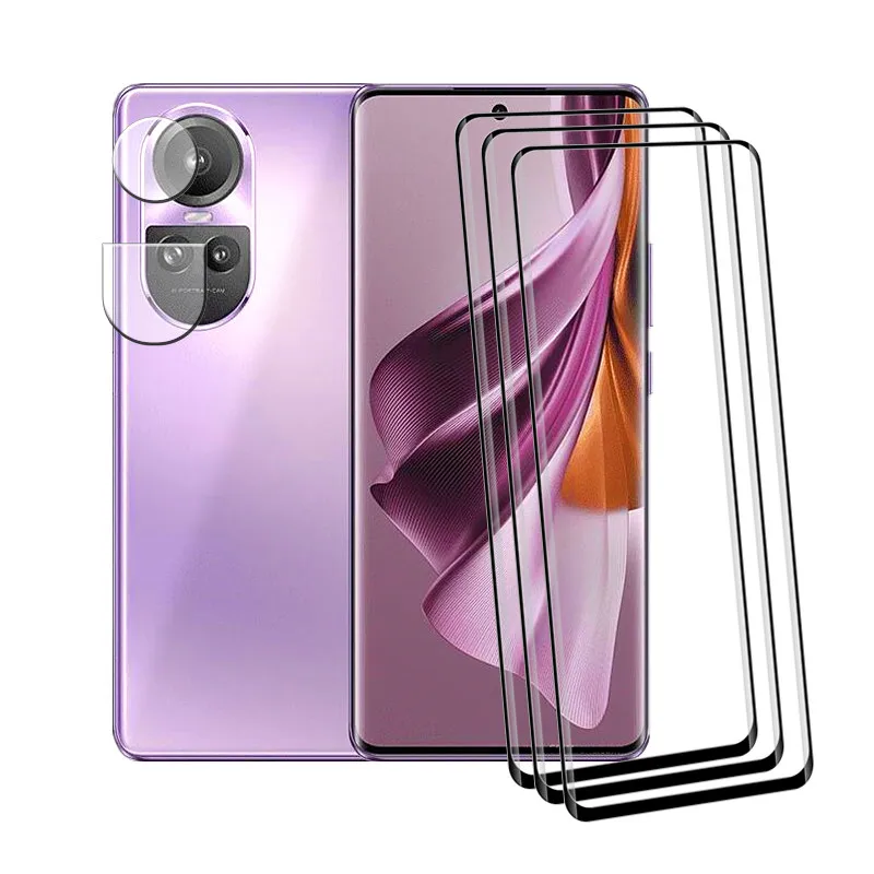 Per Oppo Reno 10 Pro Vetro Temperato Reno 10 Screen Glass 9D Pellicola Anteriore Per Oppo Reno 10 Pro Reno 10 Soft Camera Film