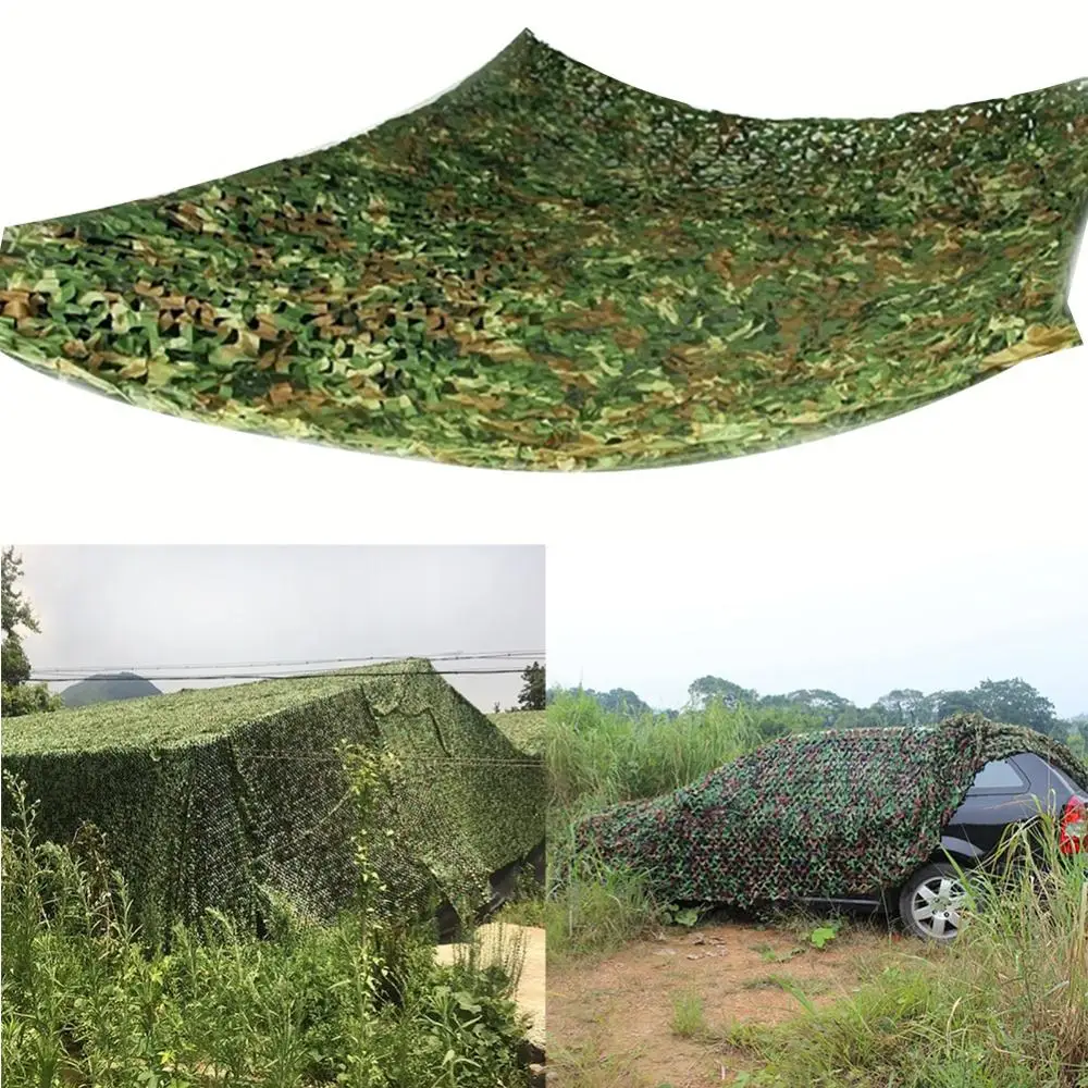 4X5M Woodland Camo Netting Camouflage Net Car Parasole Outdoor Camping Caccia Camouflage Jungle Camouflage Net Sun Shelter