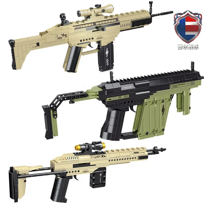 Vector Mk14 Scar Desert Eagle Gun Building Blocks Modello Pubg Military Swat Arma Tecnica Mattoni Giocattoli Per Bambini