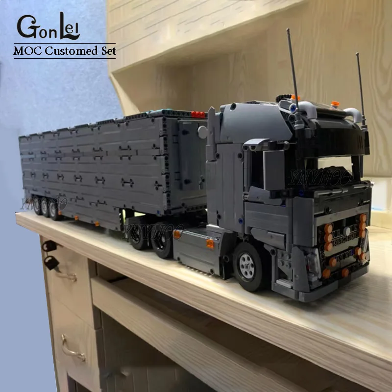 Technical Truck Engineering 6X4 Trattore Semirimorchio Container Modificato Dal 42078 The Mark Inno Moc Building Blocks Toys