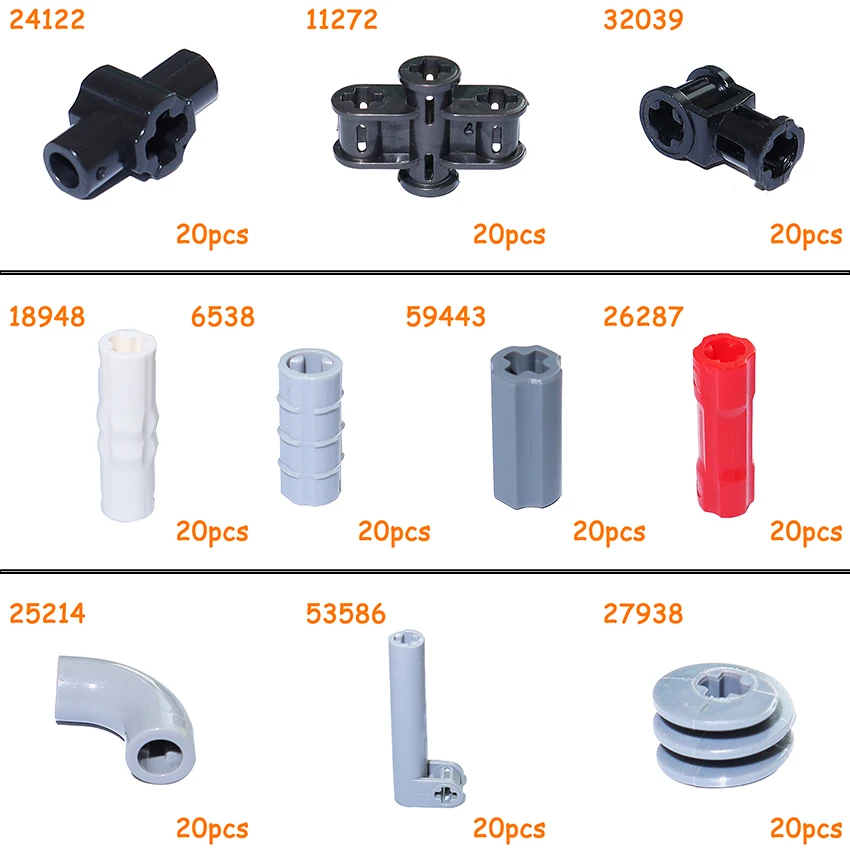 Building Blocks Parte Tecnica Moc Axle Boccola Albero Bullone Connettore Peg Cross 24122 11272 32039 6538 59443 26287 25214 27938