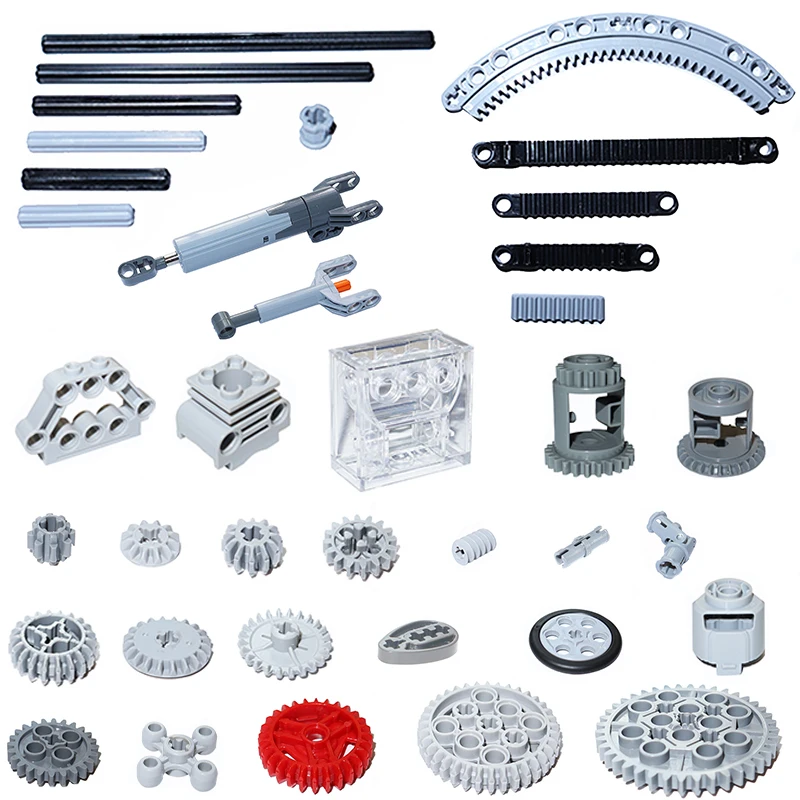 Moc Technical Parts Gear Axle Worm Rack Conector Bulk Bricks Assembla Particelle Blocchi Di Costruzione Fai Da Te Giocattolo Ad Alta Tecnologia Per Ba