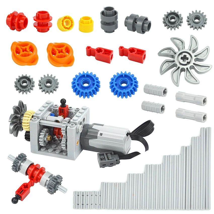 Moc Technical Driving Frizione Shift Frizione Trasmissione Gear Building Blocks Gearbox Axle Connector Bricks Leduo 6542 18947