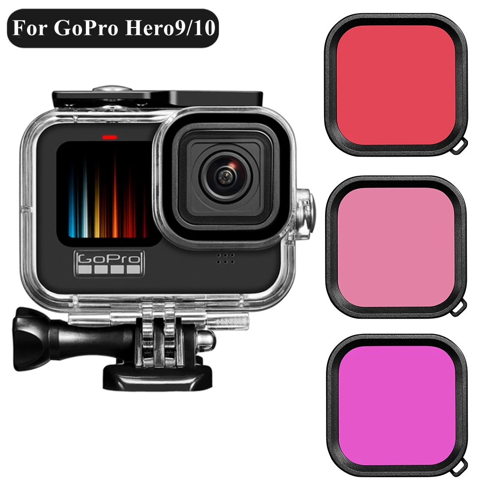 60M Waterproof Case For Gopro Hero10/9 Generation Action Camera Waterproof Case Diving Case Protective Diving Underwater Housing