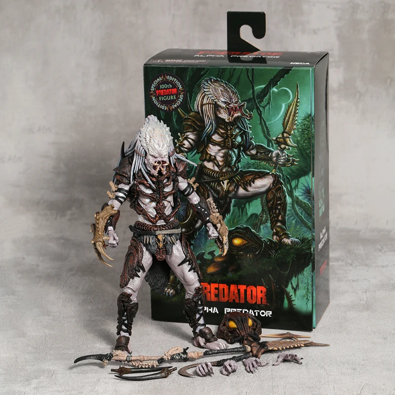 Neca Predator Ultimate Alpha Predator 100Th Edition Action Figure Model Toy Gift Collection Figurine