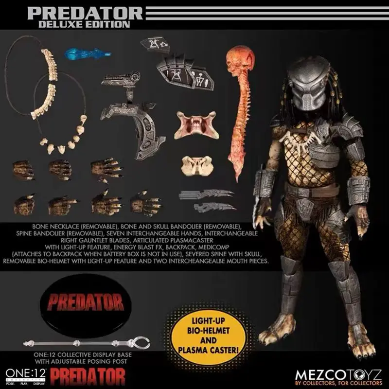 In Stock Original Mezco One:12 Collective Predator Deluxe Edition Anime Action Collection Figure Model Toys
