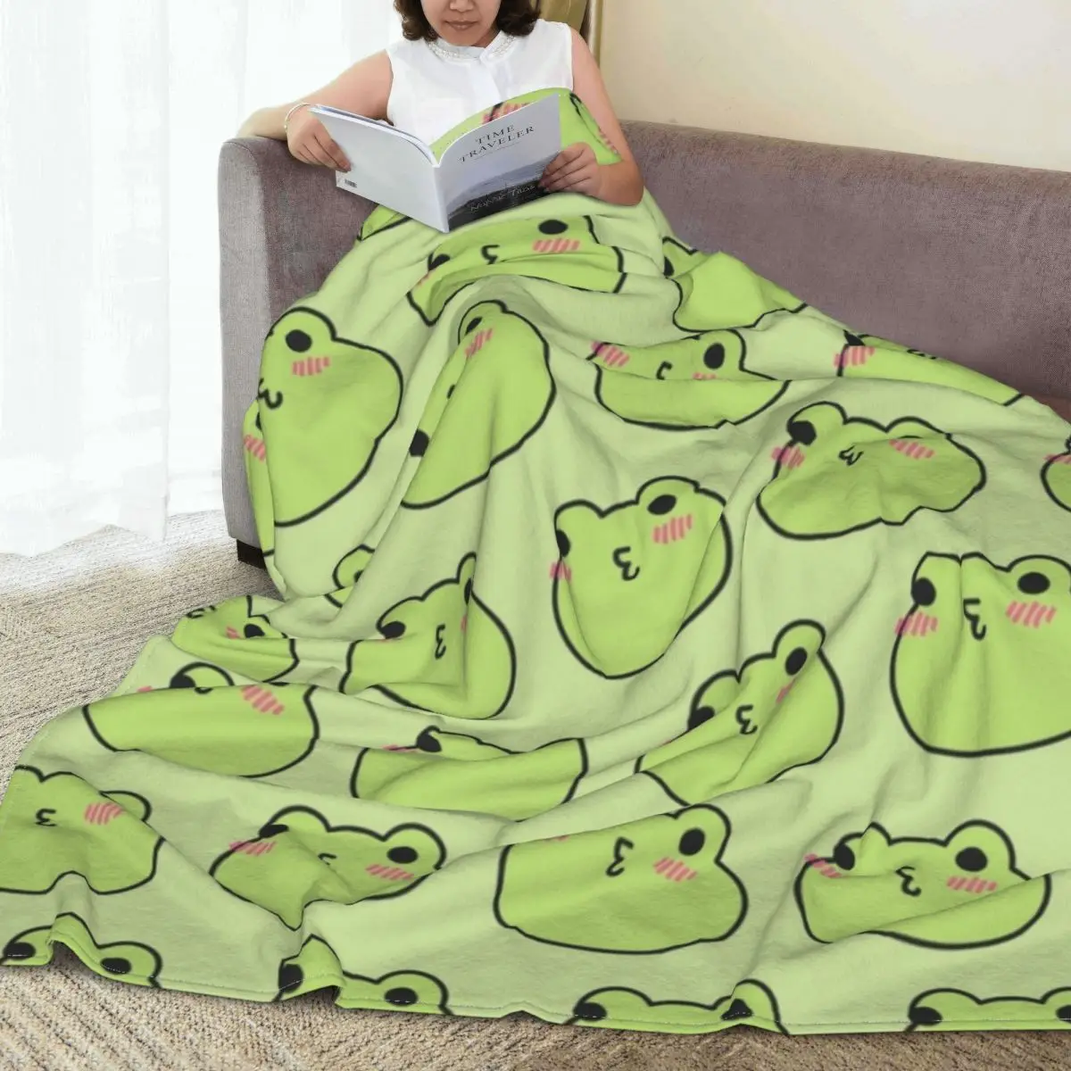 Kissy Frog Coperte Lovely Animal Travel Office Flanella Throw Coperta Soft Warm Divano Chair Copriletto Personalizzato Idea Regalo