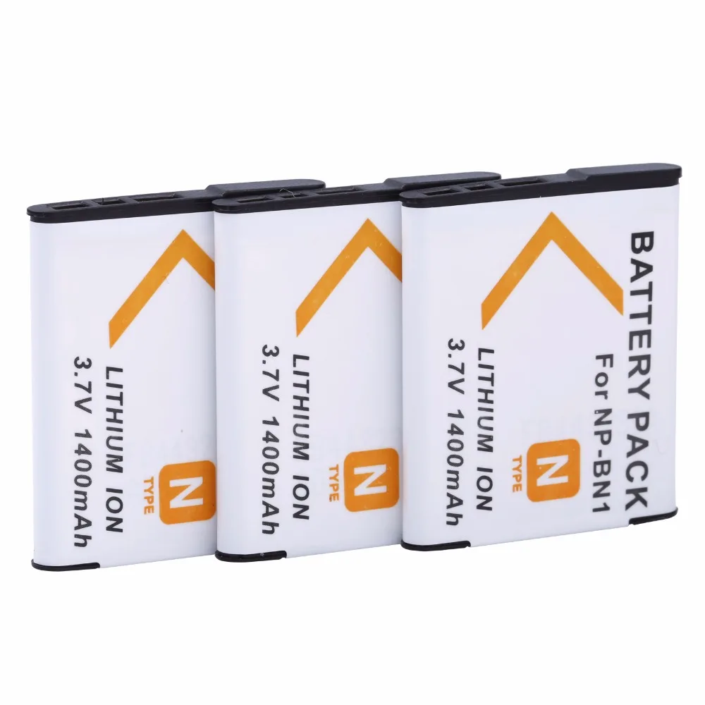 3Pcs Probty Np-Bn1 Npbn1 Np Bn1 Batteria Per Sony Cybershot Dsc Tx9 T99 Wx5 Tx7 W390 W380 W350 W360 Qx100 W370 W730 Macchina Fotografica