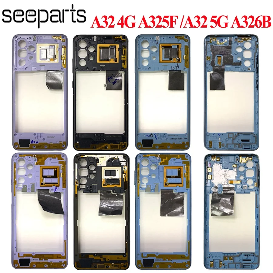Per Samsung Galaxy A32 A325F Cornice Centrale Cornice Alloggiamento Cornice Centrale Cornice Frontale Cornice Per Samsung A32 5G A326B Cornice Central